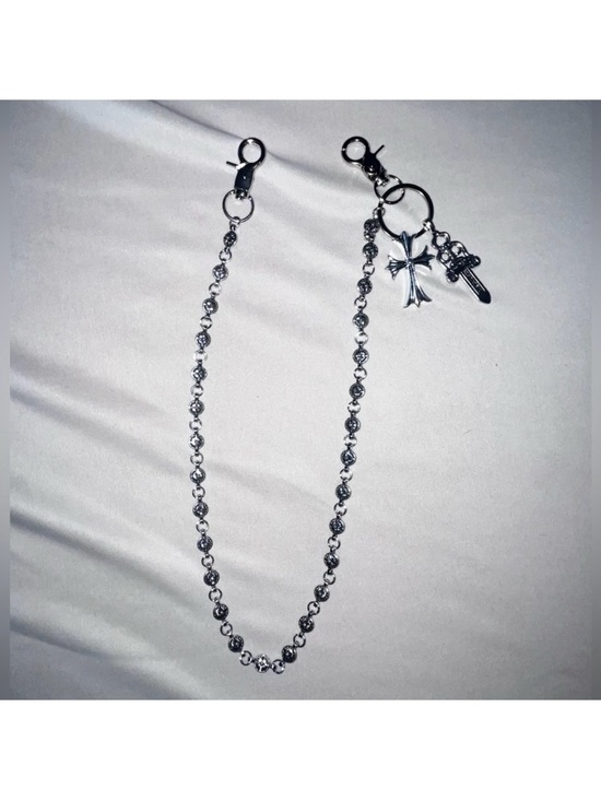 Chrome Hearts Other - Chrome Hearts CH Silver Chain For Belt Loops Chain Wallet Gothic Cross & Dagger